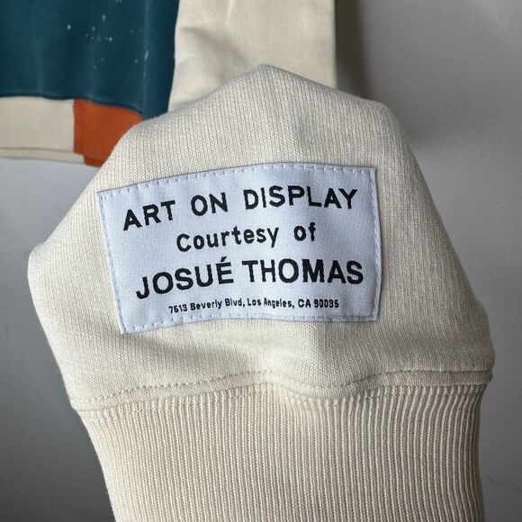 Gallery Dept. x Lanvin Orange Cream & Teal Long Sleeve Logo Art Sweatshirt S - Picture 4 of 11